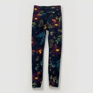 Lole High Waist Leggings Women’s Sz Small Black with Floral AOP Athletic Yoga
